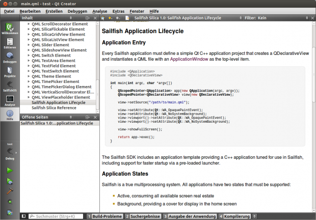 Der Grundaufbau einer App für Sailfish